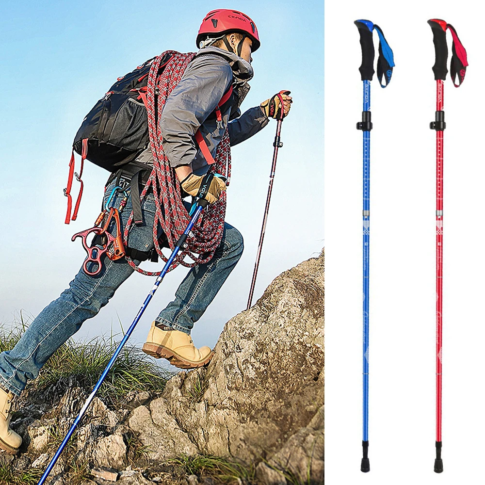 2020 открытый складной треккинговые палки светильник короткий наружный замок