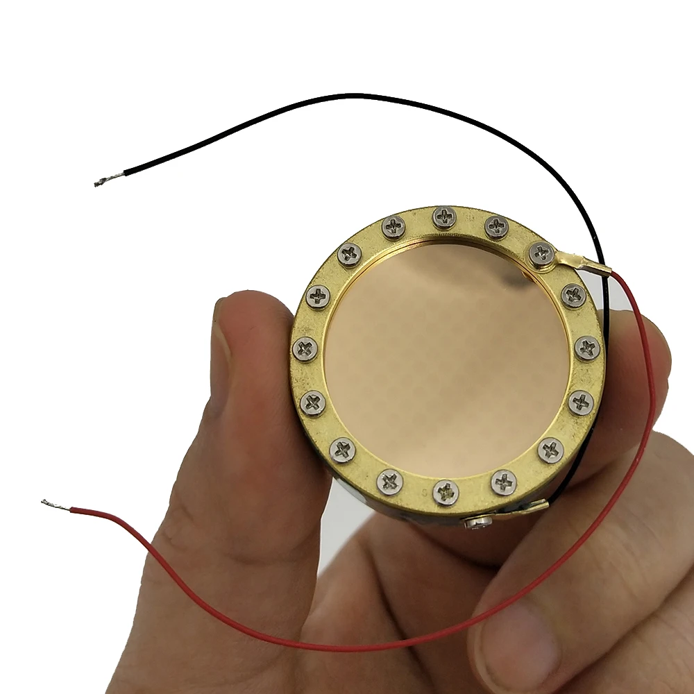 Большой микрофонный картридж 34 мм 24k золотого цвета с двумя проводами и большой