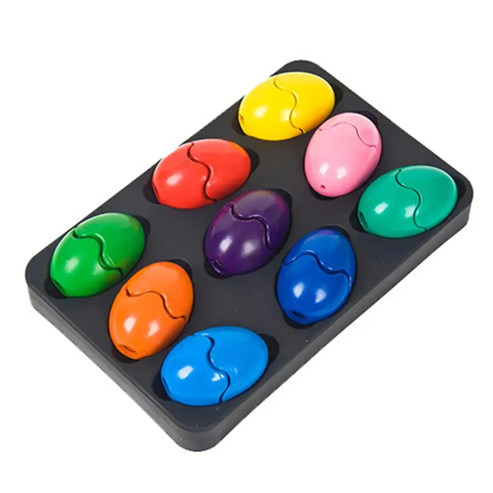 Мелки для детей ясельного возраста мелки рук 9 цветов нетоксичные краски яйцо