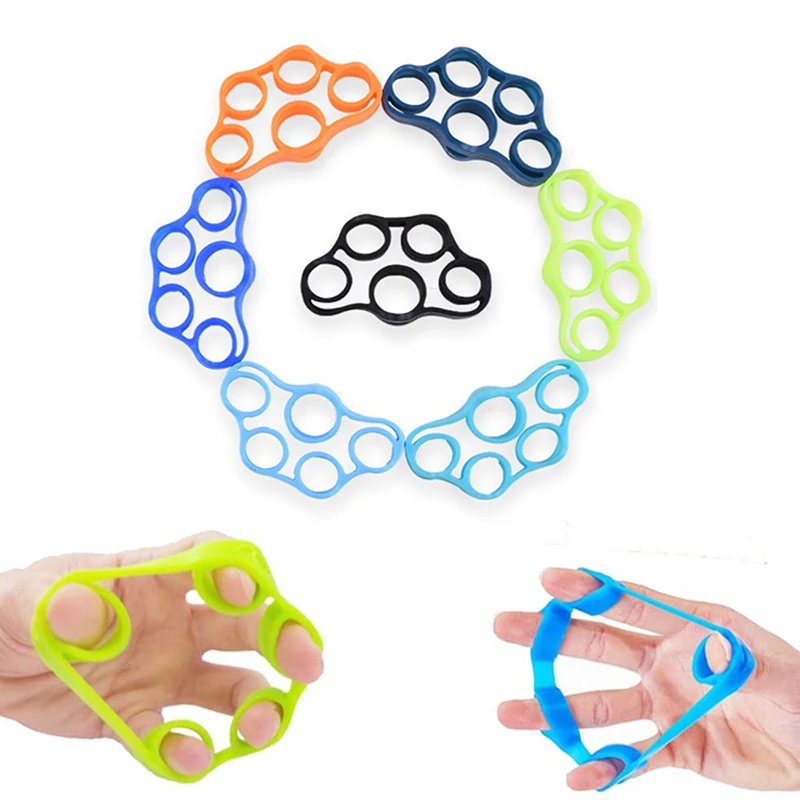 

Hand Gripper Silicone Finger Expander Trainer Finger Resistance Bands Fitness Exerciser Resistance Fitness Bands