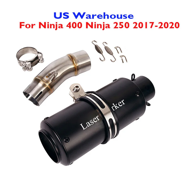 

Motorcycle Exhaust System Silencer Escape Tip Link Connect Pipe for Kawasaki Ninja 400 Ninja 250 2017-2020
