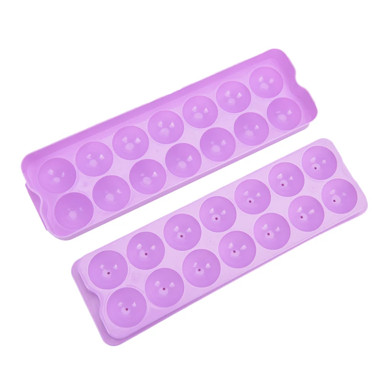 

Plastic Molds Ice Tray 14 Grid 3D Round Ice Molds Home Bar Party Use Ice Cube