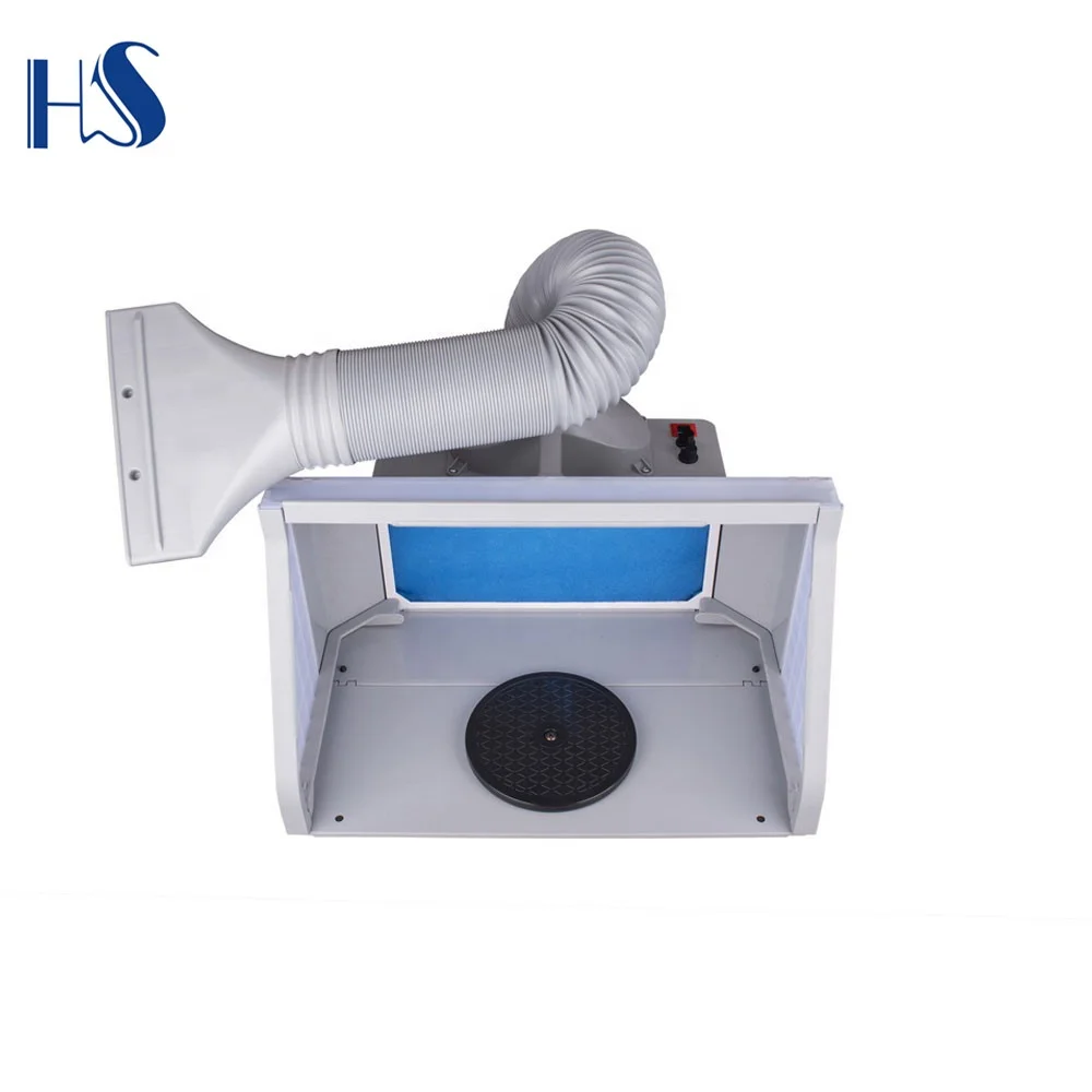 

HS-E550BLK Airbrush Spray Booth For Hobby Painting With Tow Motors Inside