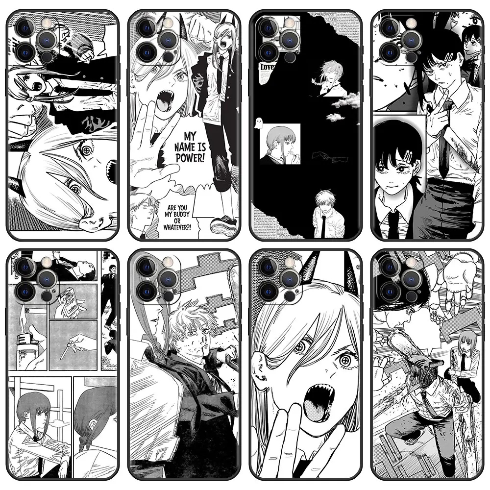 

Soft Case for iPhone 13 6.1 inches 12 Mini 11 Pro 7 XR X XS Max 6 6S 8 Plus 5 5S SE Tpu Phone Cover Sac Comic Chainsaw Man