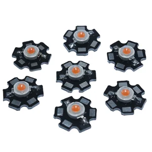 50 шт высокое Мощность 1 Вт3 Вт светодиодный радиатор Алюминий опорной плиты 20 мм светодиодный доска Белый Warmwhite красного, зеленого и синего цвета УФ 395-400NM светодиодный чип