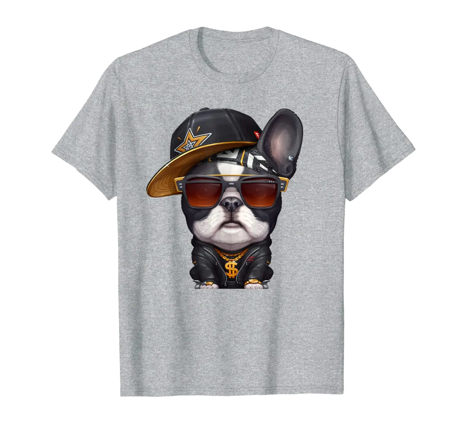 

Brindle Pied French Bulldog Hip-Hop Super Star T-Shirt