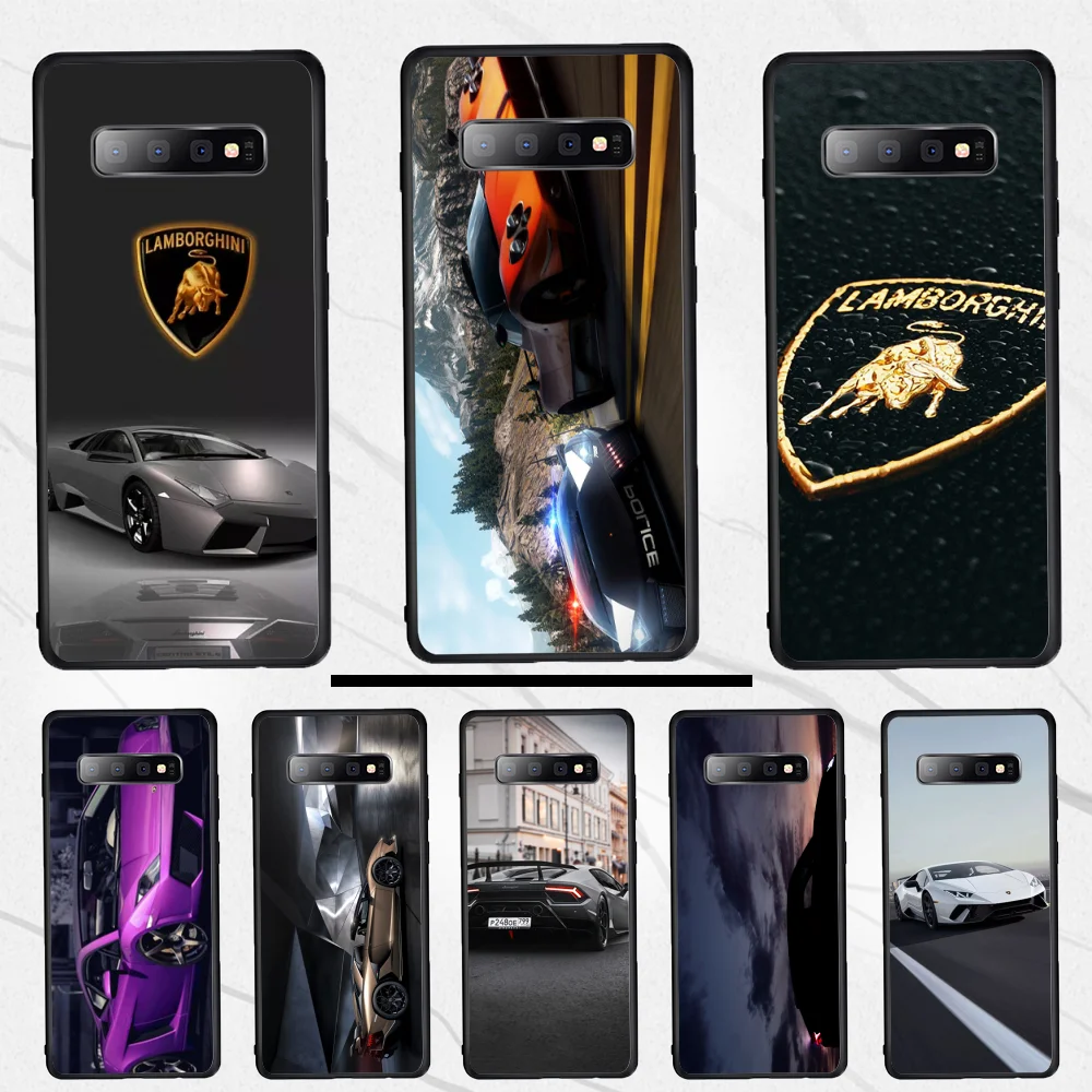 Для Samsung S10 Роскошный чехол для телефона Super Run Lamborghini TPU черный корпус S10e 9 8 7 S6 edge