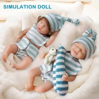 reborn dolls 6 inches mini reborn baby doll newborn full body silicone sleeping baby dolls for children anti stress gift