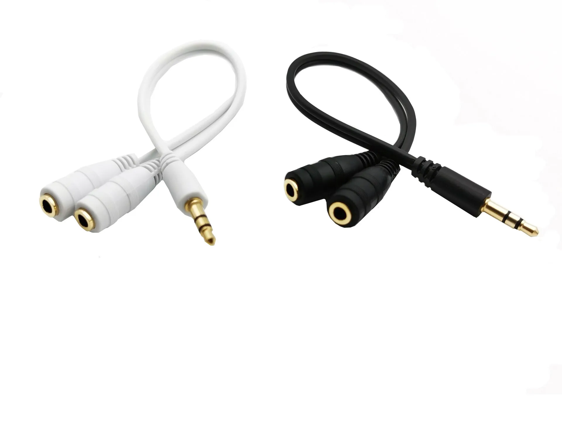 Позолоченные DC3.5 штекер-гнездо для наушников один-два аудио кабель штекер