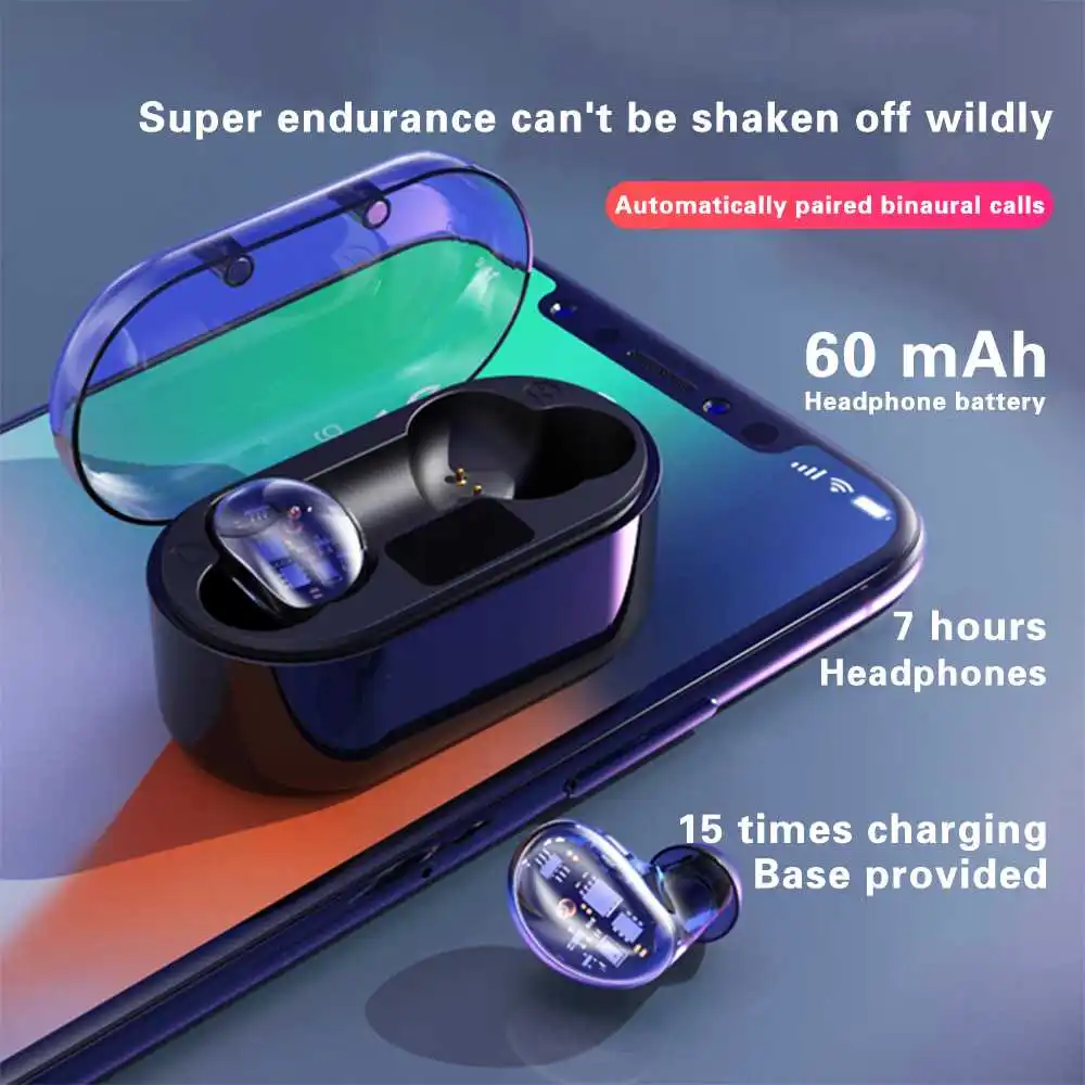 Bakeey X7 TWS Беспроводные bluetooth 5,0 наушники HiFi бас активный шумоподавление сенсорное управление прозрачные наушники с микрофоном