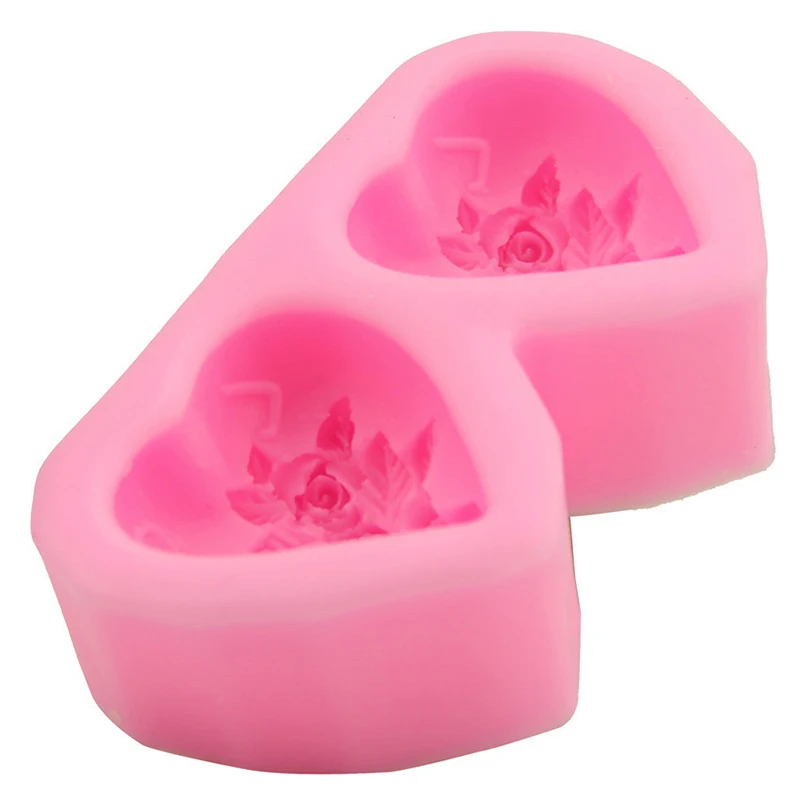 Форма для мыла розовое сердце Силиконовое Мыло DIY форма ручной работы мыло