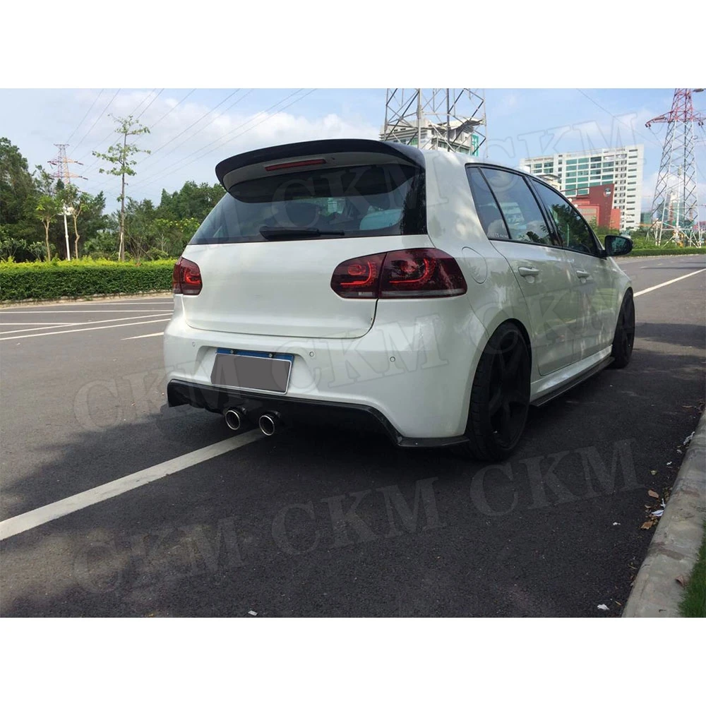 Карбоновое волокно/FRP задний диффузор для губ спойлер Volkswagen VW Golf 6 VII MK6 R20 2010-2013 E