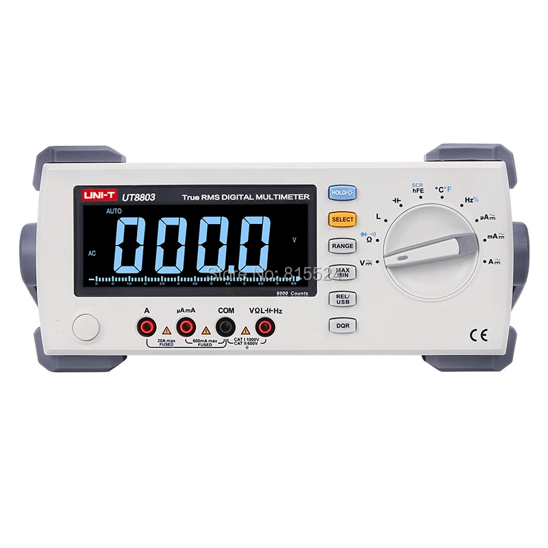 UT8803N Настольный верхний мультиметр DMM True RMS EBTN DCV/ACV/DCA/ACA Омметр индуктивность