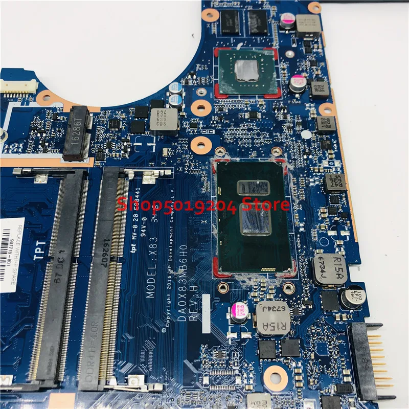DA0X83MB6H0 материнская плата для HP 450 G4 470 ноутбука SR2ZV I7-7500U 907715-601 907715-001 907715-501 |