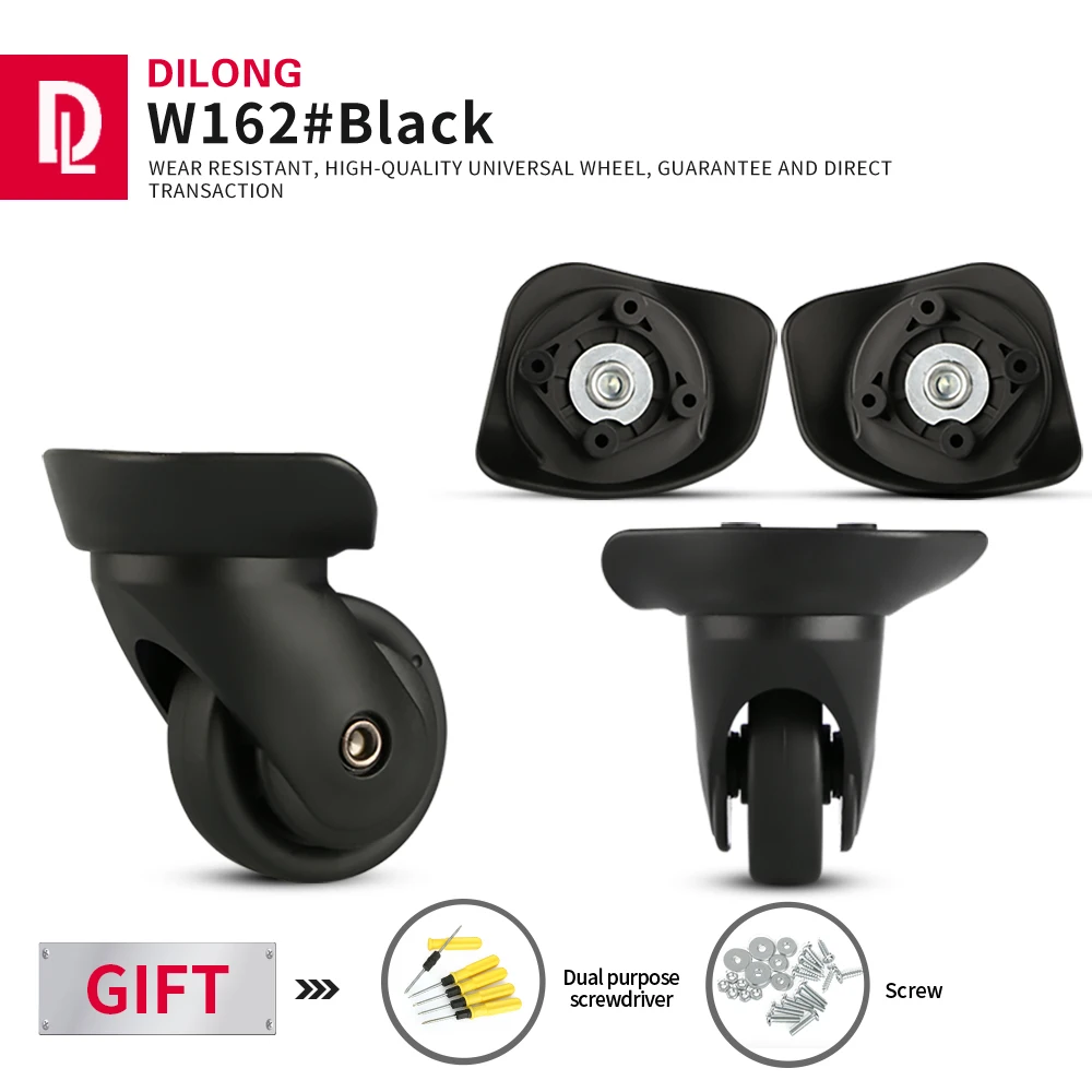 

DILONG 80B Luggage accessories universal wheels silent one-piece wheels trolley case suitcases replacement durable