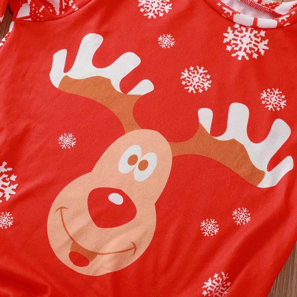 Модное рождественское мини-платье с круглым вырезом и принтом снежинок лося