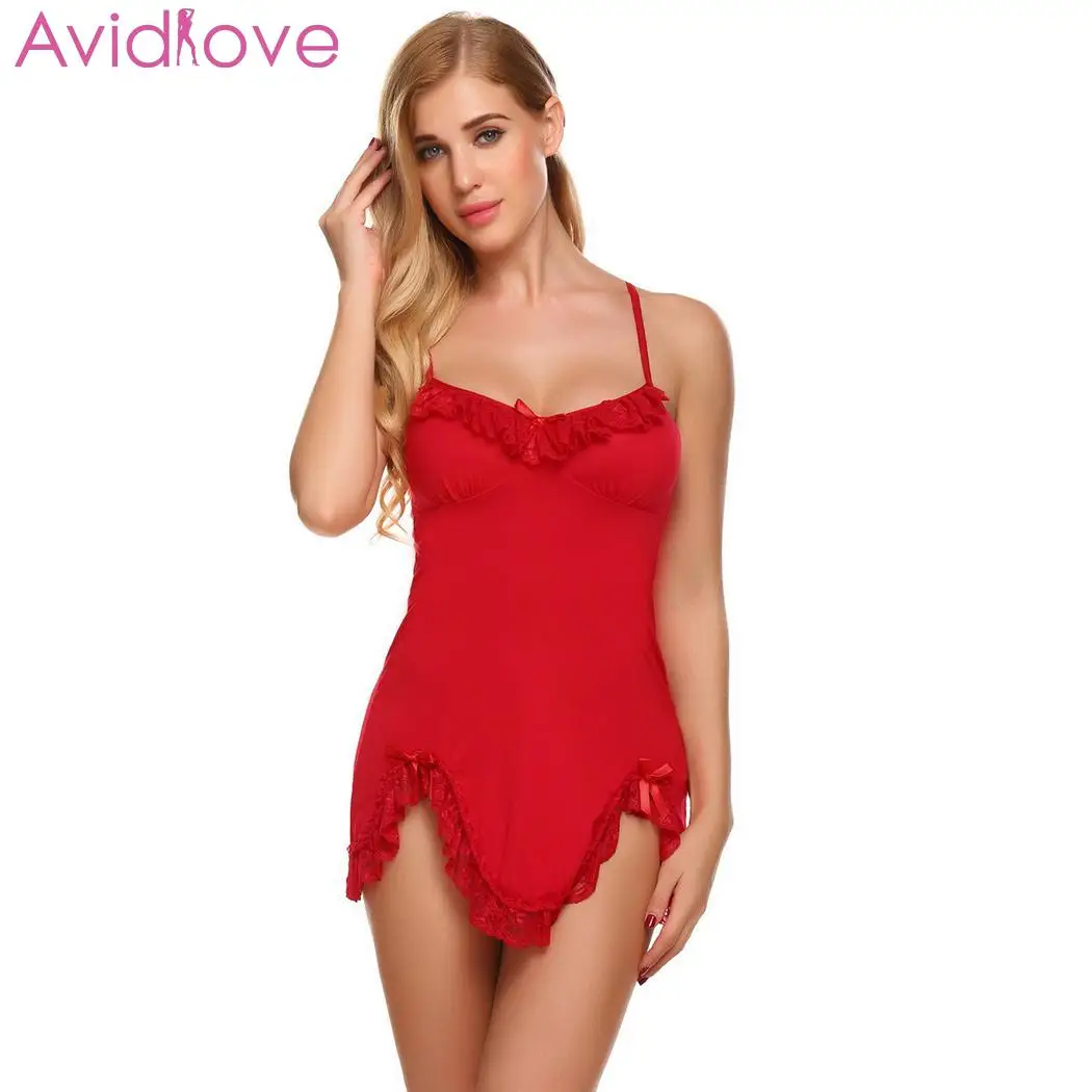 Ночная сорочка женское сексуальное нижнее белье платье бодикон с стрингами