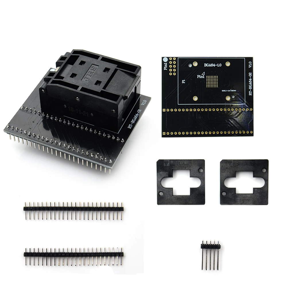 BGA64 Special EMMC Adapter For RT809H Programmer RT-BGA64-01 Socket 1.0mm spacing frame 11*13mm Original Free Shipping |