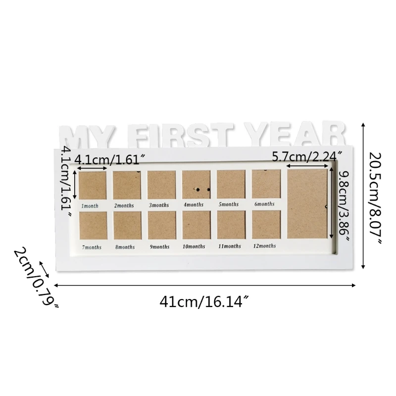 

2021 New Creative DIY 0-12 Month Baby Wall Hanging Pictures Display Stand Souvenirs Keepsake Photo Frame Memory Gifts