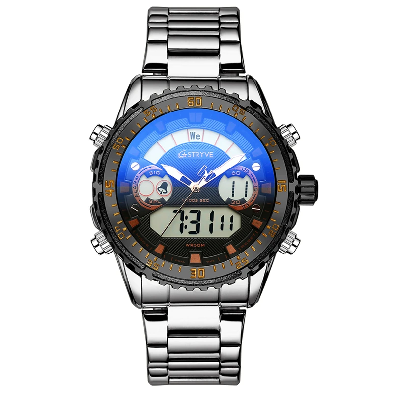 Часы STYRVE S8020 спортивные роскошные японские цифровые кварцевые с механизмом из