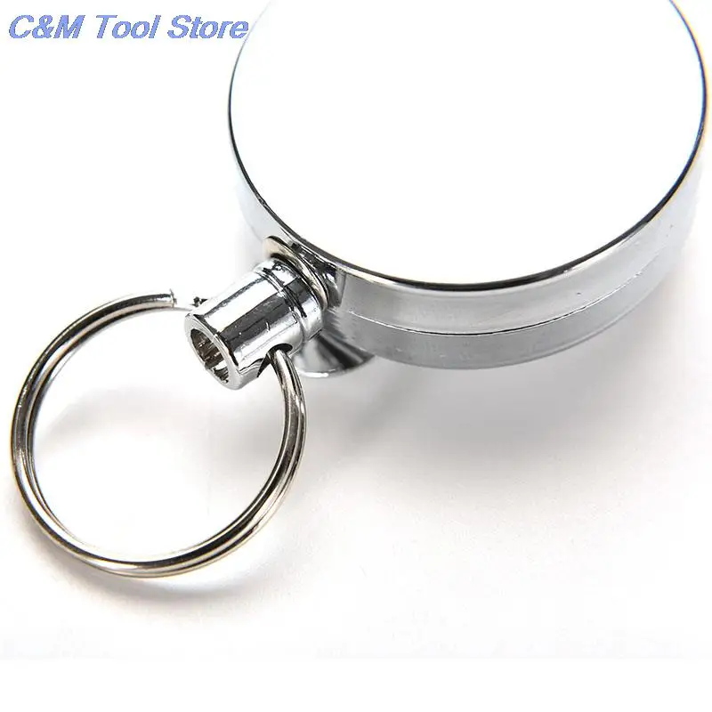 2020 New Retractable Pull Auto Key Ring ID Badge Lanyard Name Tag Card Holder Recoil Reel Belt Clip Metal Housing Covers |