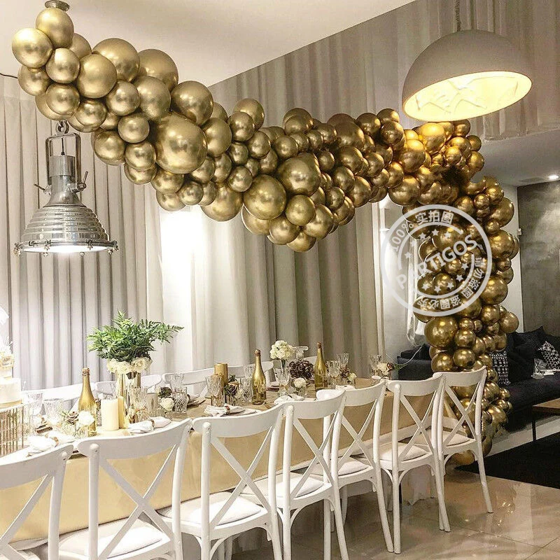 Оптовая продажа 500 шт. хром все цвета металлический красный воздушный шар