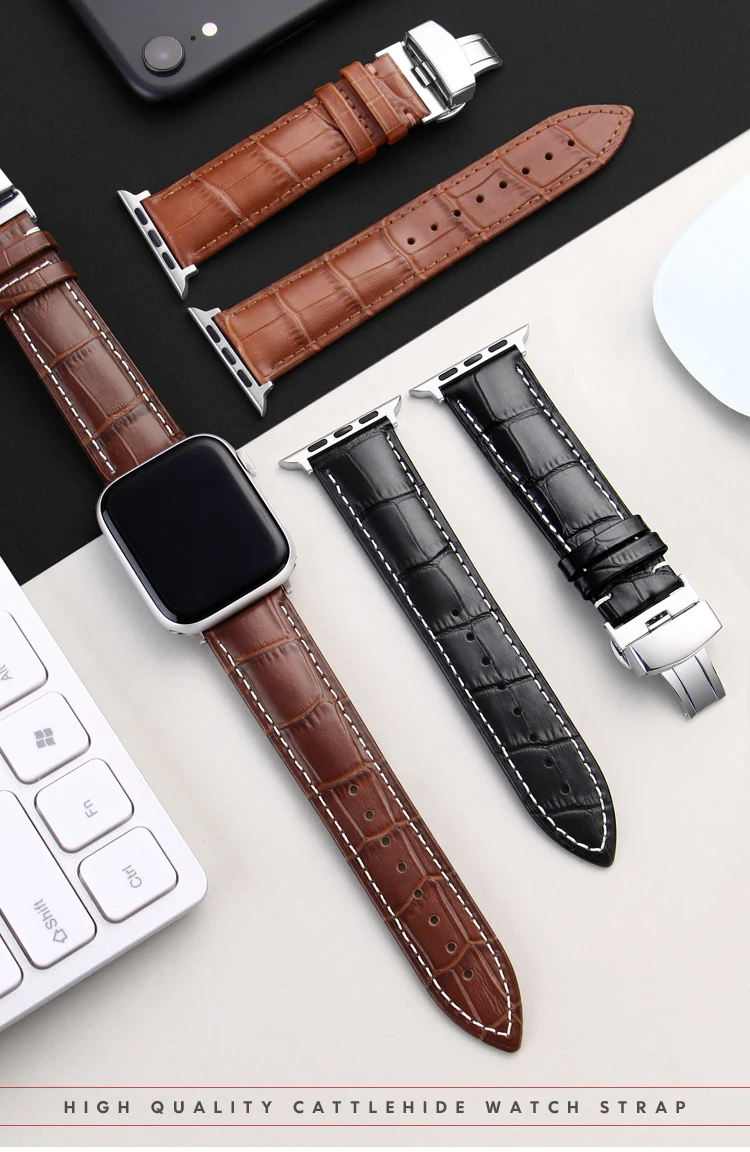 Ремешок для часов Carouse из натуральной коровьей кожи для Apple Watch, ремешок 38 мм, 42 мм, серия 4/3/2/1 iwatch, ремешок для Apple Watch, браслет 40 мм, 44 мм