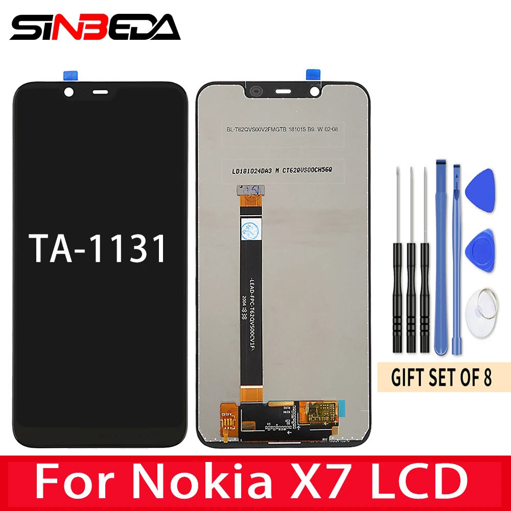 6 18 &quot100% Оригинальный ЖК дисплей для Nokia 8 1 TA 1131 с сенсорным экраном и дигитайзером