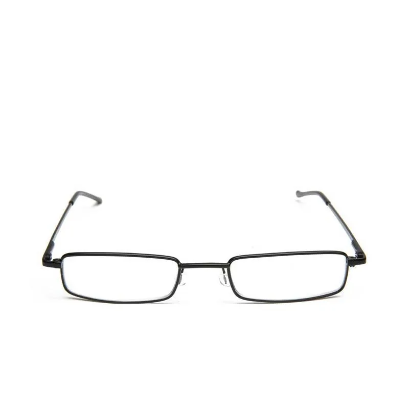 Slim Tube Cases Reading Glasses Men Women Metal Small Frame Clear Lens Portable Hangable Pocket Presbyopic Glasses Accessories