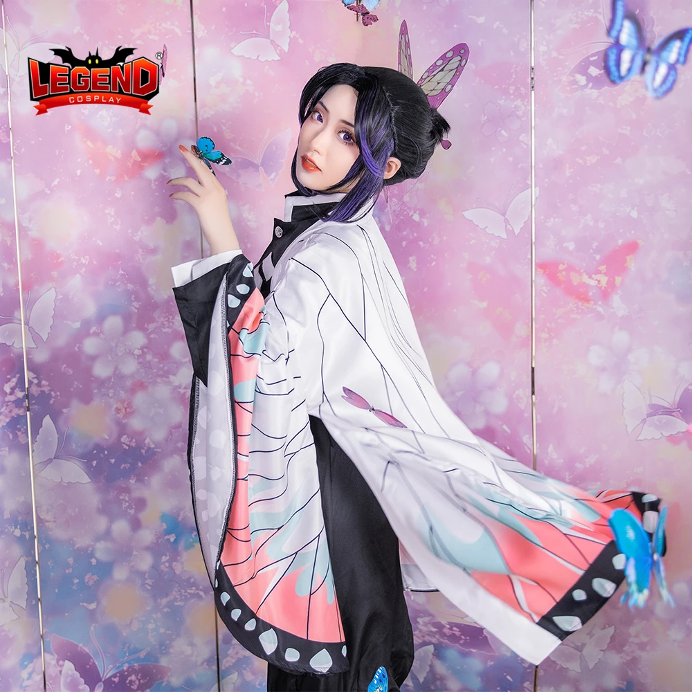 Костюм для косплея Демон Slayer Shinobu Kochou кимоно с бабочкой Kimetsu no Yaiba костюм взрослых