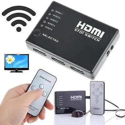 Новый HDMI концентратор 5 портов 1080P видео переключатель сплиттер с ИК-пультом