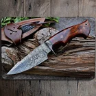Оловянный знак ручной работы Нож Боуи из дамасской стали
