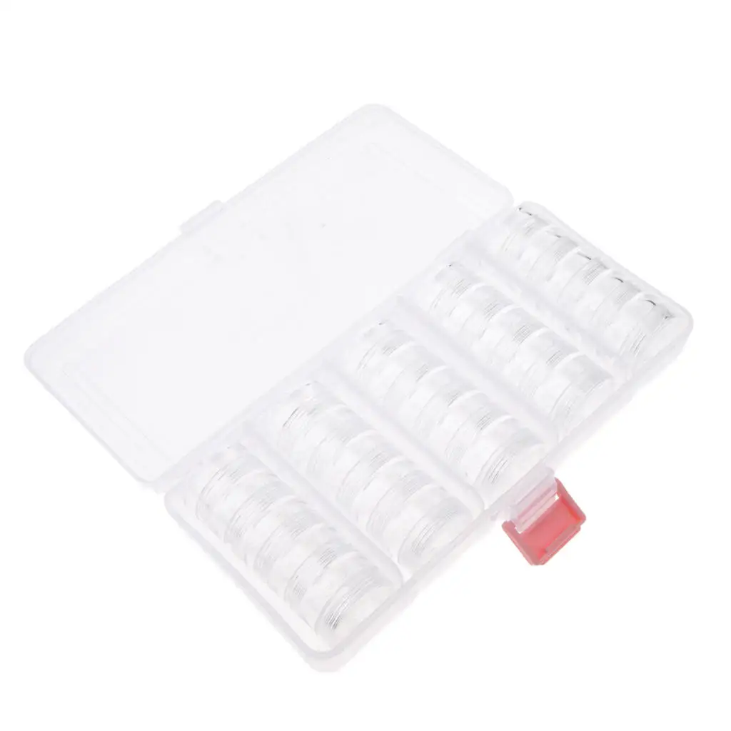 

25 Portable Small Plastic Empty Make Up Jar Pot Cosmetic Bottles