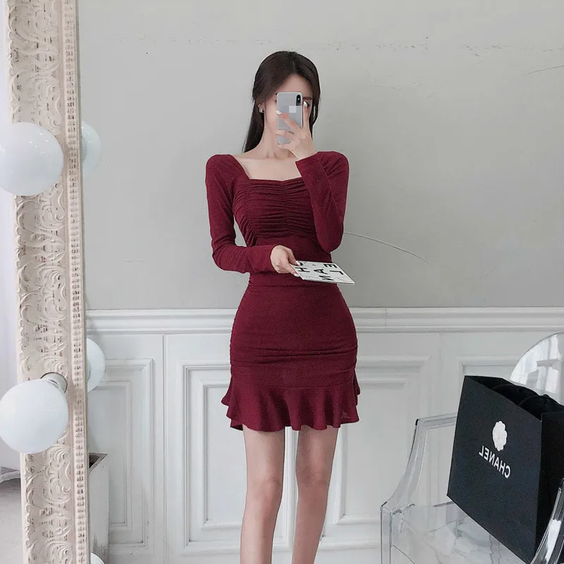 Женское короткое платье с запахом красное Модное Элегантное повседневное