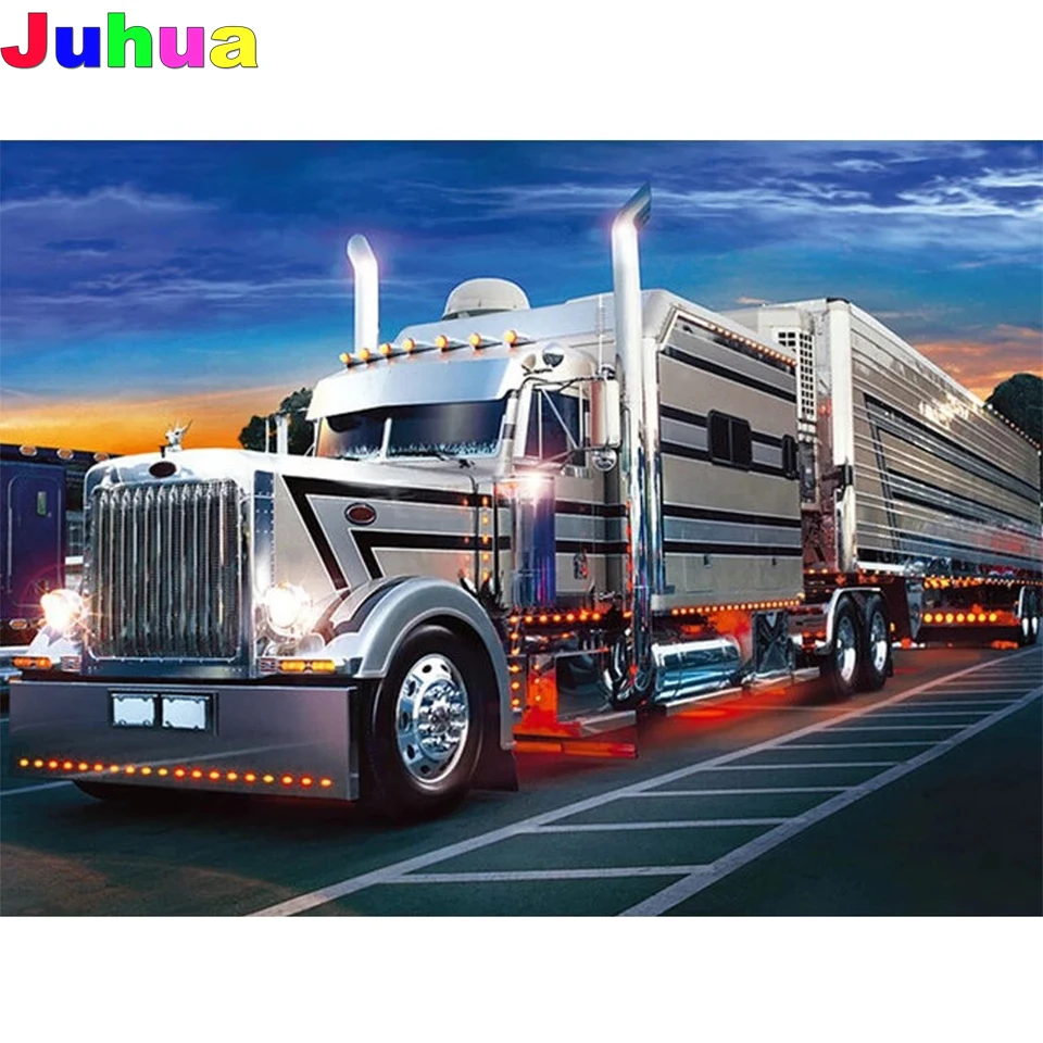 

Грузовик голова полная дрель 5D DIY алмазная живопись Авто Грузовик бриллиант Ститч домашний Декор Наклейка Искусство