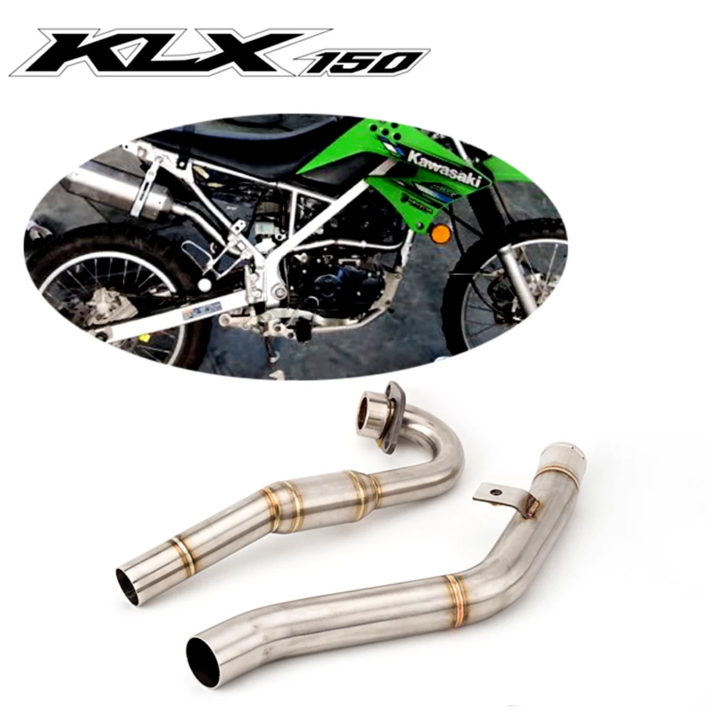 

For Kawasaki KLX150 KLX150BF KLX150L KLX 150 Motorcycle Modification off-Road Vehicle Exhaust Escape Pipe Front Muffler Modified