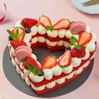 Форма для торта в форме сердца, аксессуары для выпечки, свадьбы, Дня Святого Валентина, дня рождения, инструмент для украшения торта