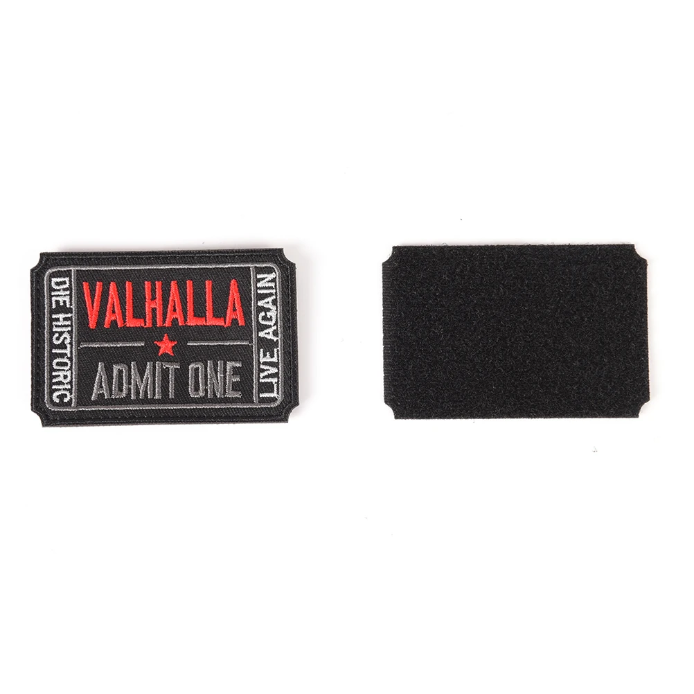 Army Tactical Ticket to Valhalla Morale Badge Military Vikings Fabric Embroidered Patch Max Armband Mad Stickers | Дом и сад
