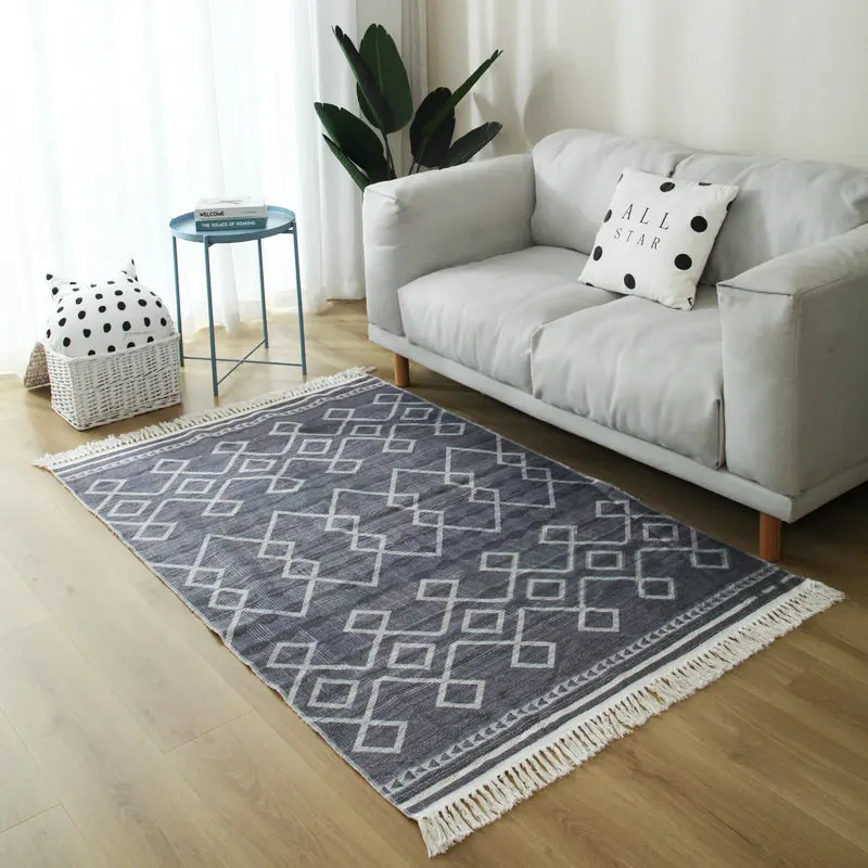 Ретро марокканский ручной хлопковый ковер и коврики для дома гостиной