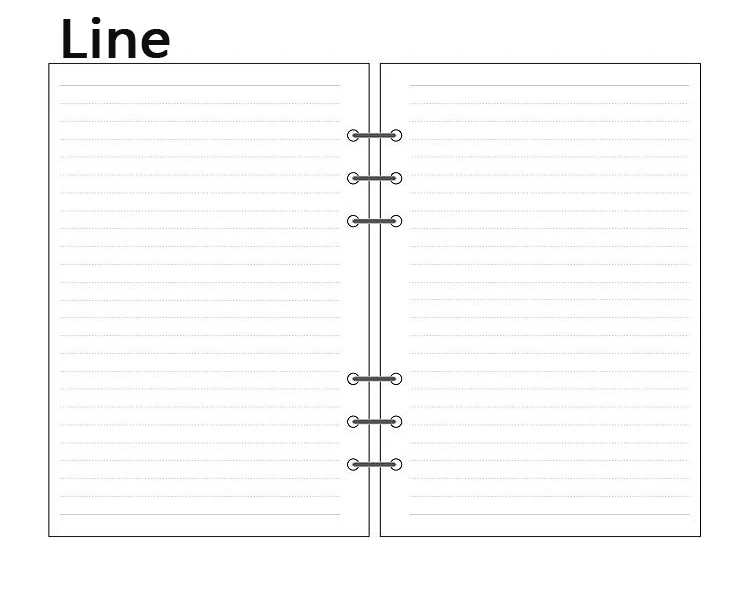 A5, 20 отверстий, B5, 26 отверстий, блокнот, наполнитель, бумага, спираль, журнал, планировщик, внутренние страницы, точечная сетка, пустая, Cornell, блокнот, бумага C15 D5 - Цвет: Line