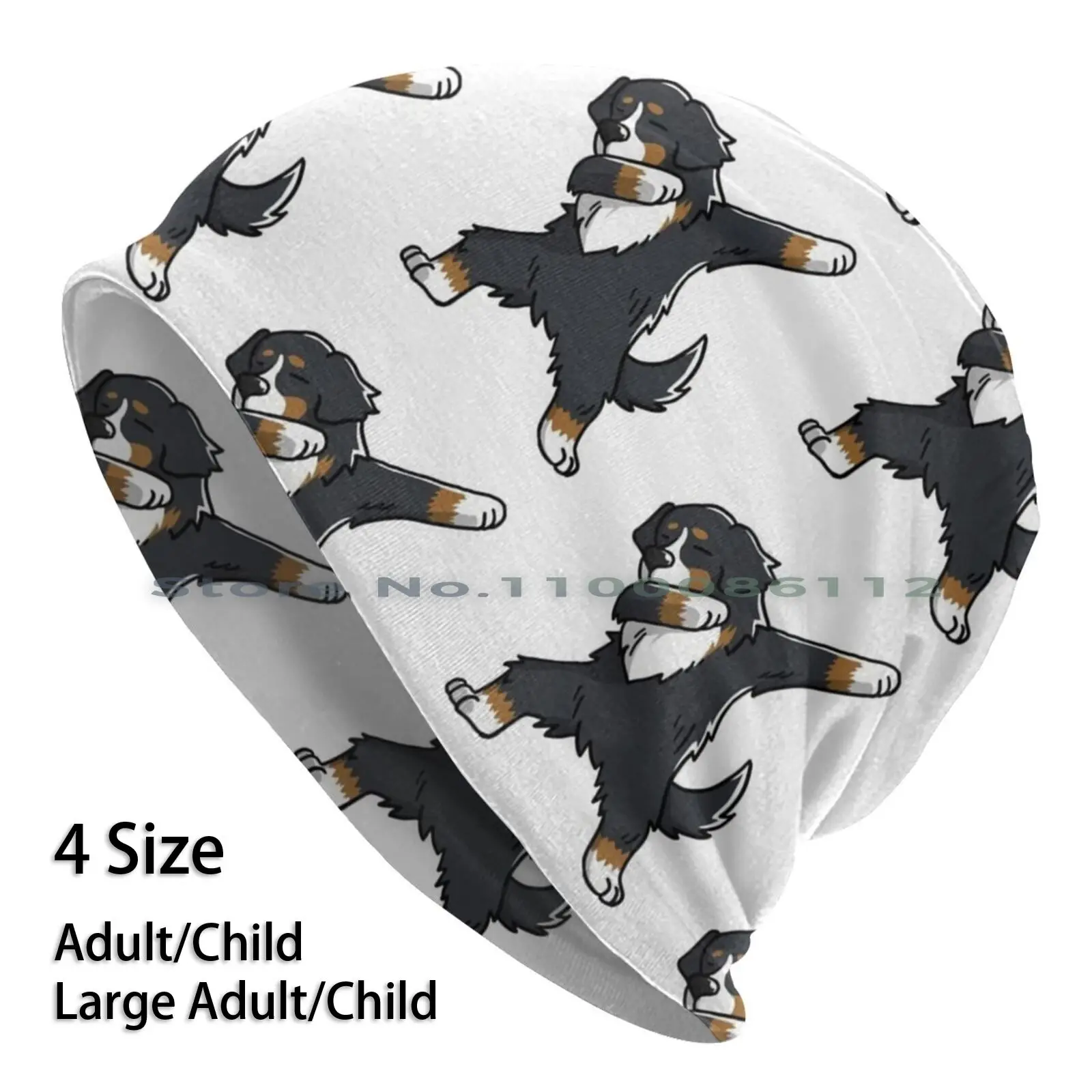 

Шапка-бини с забавными бернскими собаками, вязаная шапка, Бернские горы, Бернские горы, подарок на дарбинг, Бернские горы