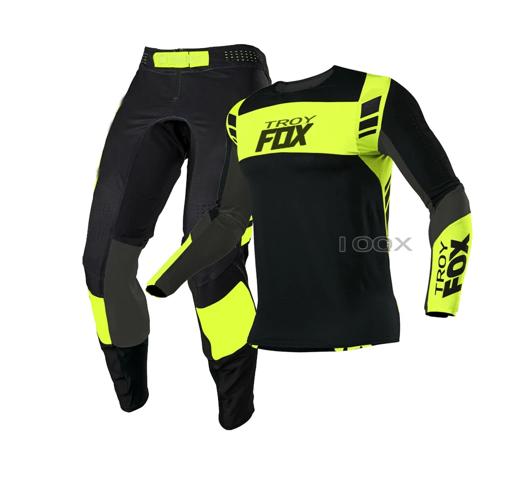 

New 2021 Flexair Mach Troy Fox MX 360 Jersey Pant Combo Motocross Dirt Bike Mountain Downhill DH SX ATV UTV MTB Gear Set
