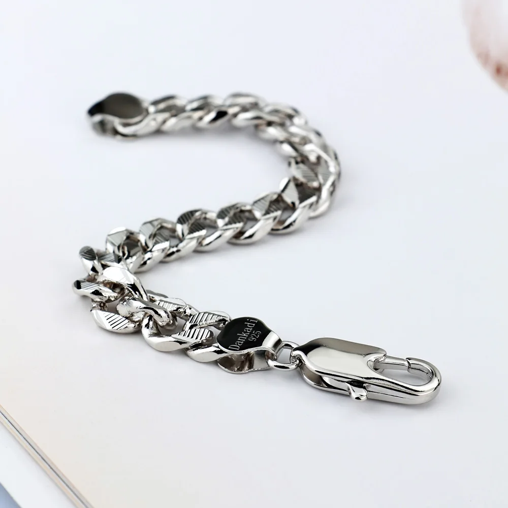 Оптовая продажа модные ювелирные изделия серебряный браслет мужской оптовая из