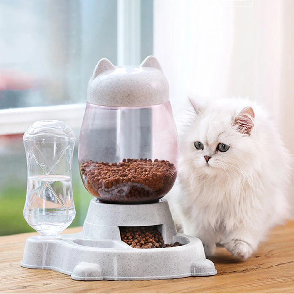 

Non Wet Mouth Automatic Drinking Dispenser Cat Dog Food Bowl Waterer Container Antioverturning Pet Feeding Container