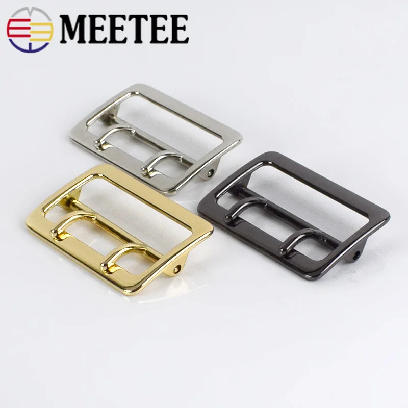 Meetee 5/10 шт 40 мм сплав двойная пряжка Регулируемая для одежды сумка аксессуары