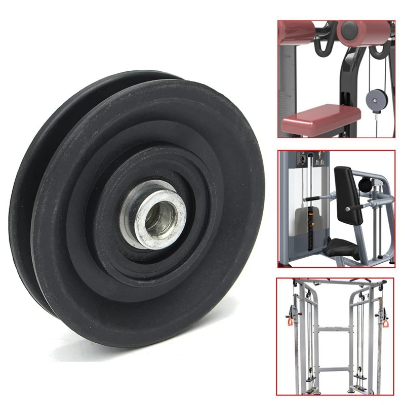 

90mm Wearproof Nylon Bearing Pulley Wheel Cable Gym Fitness Universal Strength Training Equipment Accessories