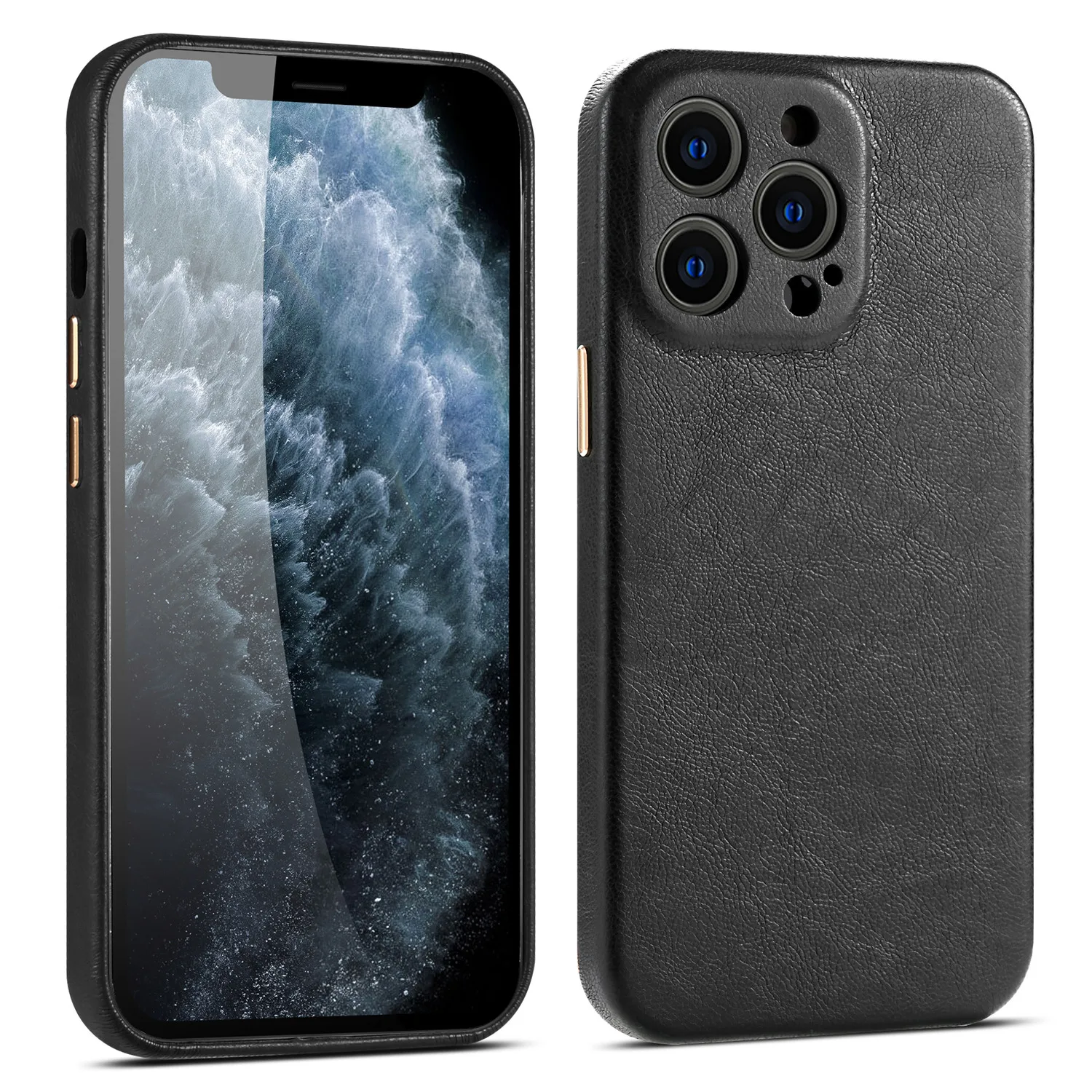 Чехол из натуральной кожи для iPhone 13 Pro Max Mini Роскошный деловой чехол воловьей