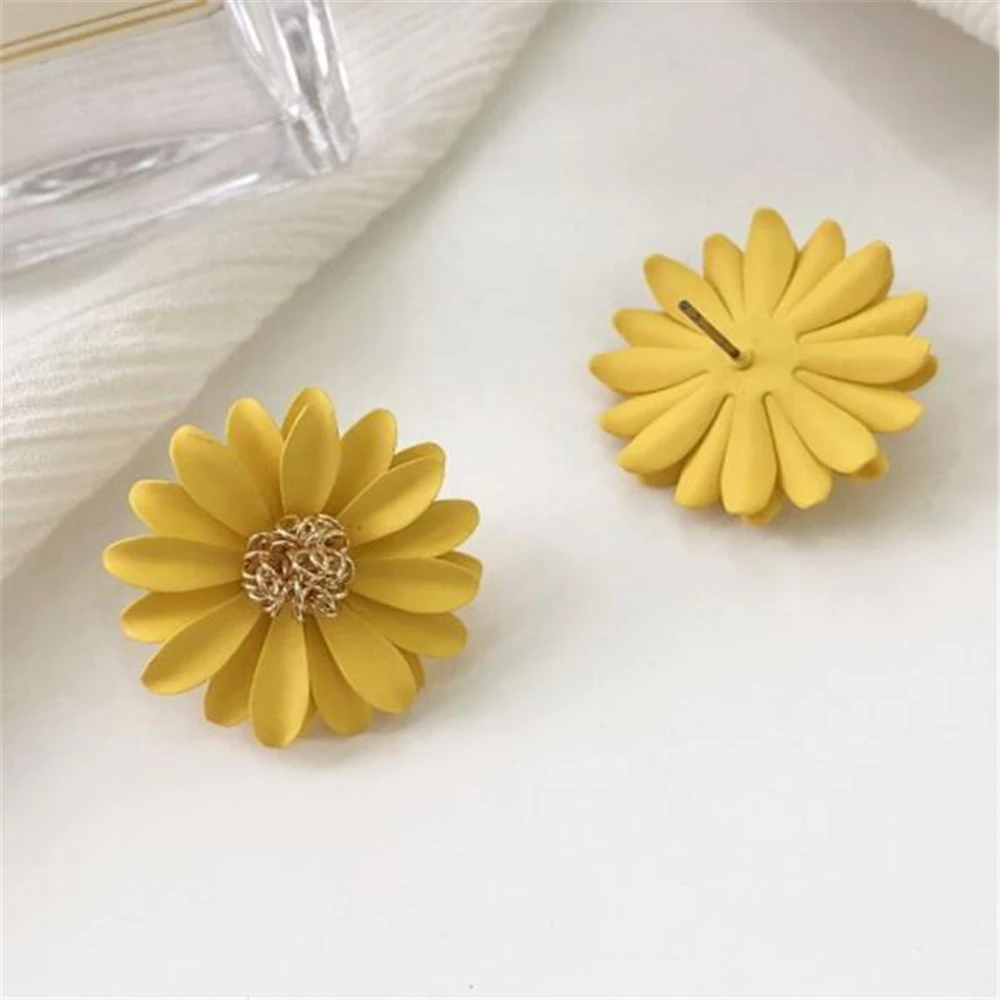 

Drop Earring Elegant Sweet Earrings Daisy Flower Stud Wedding Jewelry Geometric Minimalist