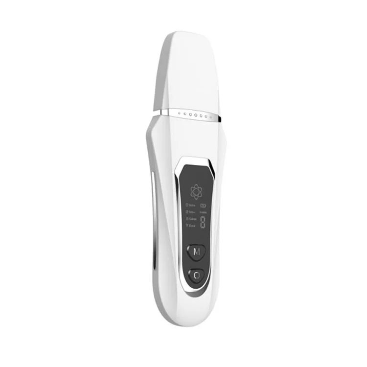 

Free shipping Ultrasonic Skin Cleaner Facial Cleaner Beauty Instrument Negative Ion Charging Electric Blackhead Removal Shovel