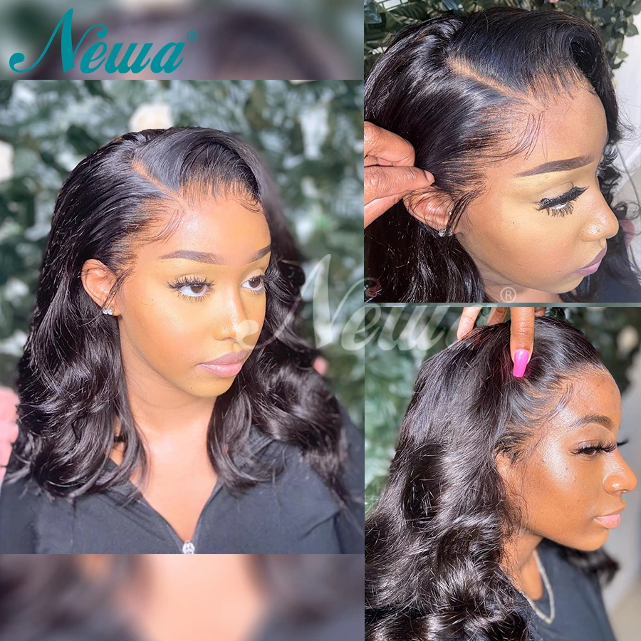 

Newa Синтетические волосы на кружеве человеческих волос парики с детскими волосами 13x6 бразильские Синтетические волосы на кружеве парик пре...